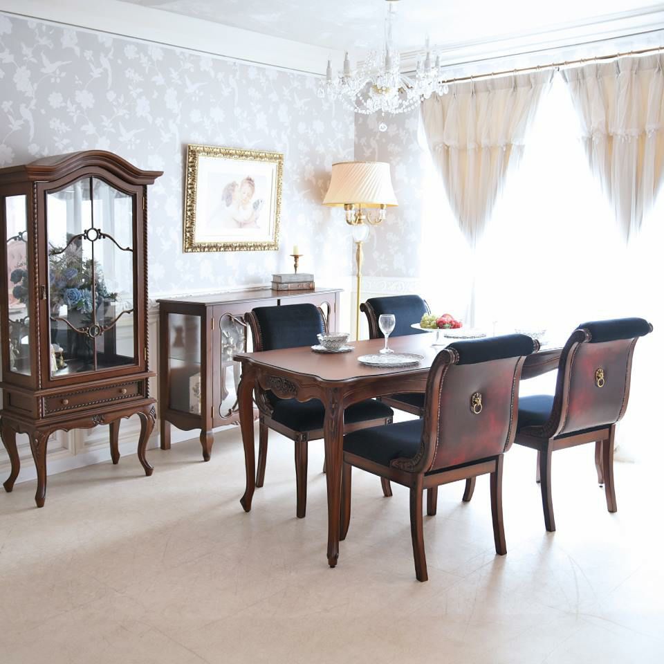 アンリヴェルデ ダイニングセット5P 4人掛け ブラウン ハンドルチェア 幅175cm 画像1