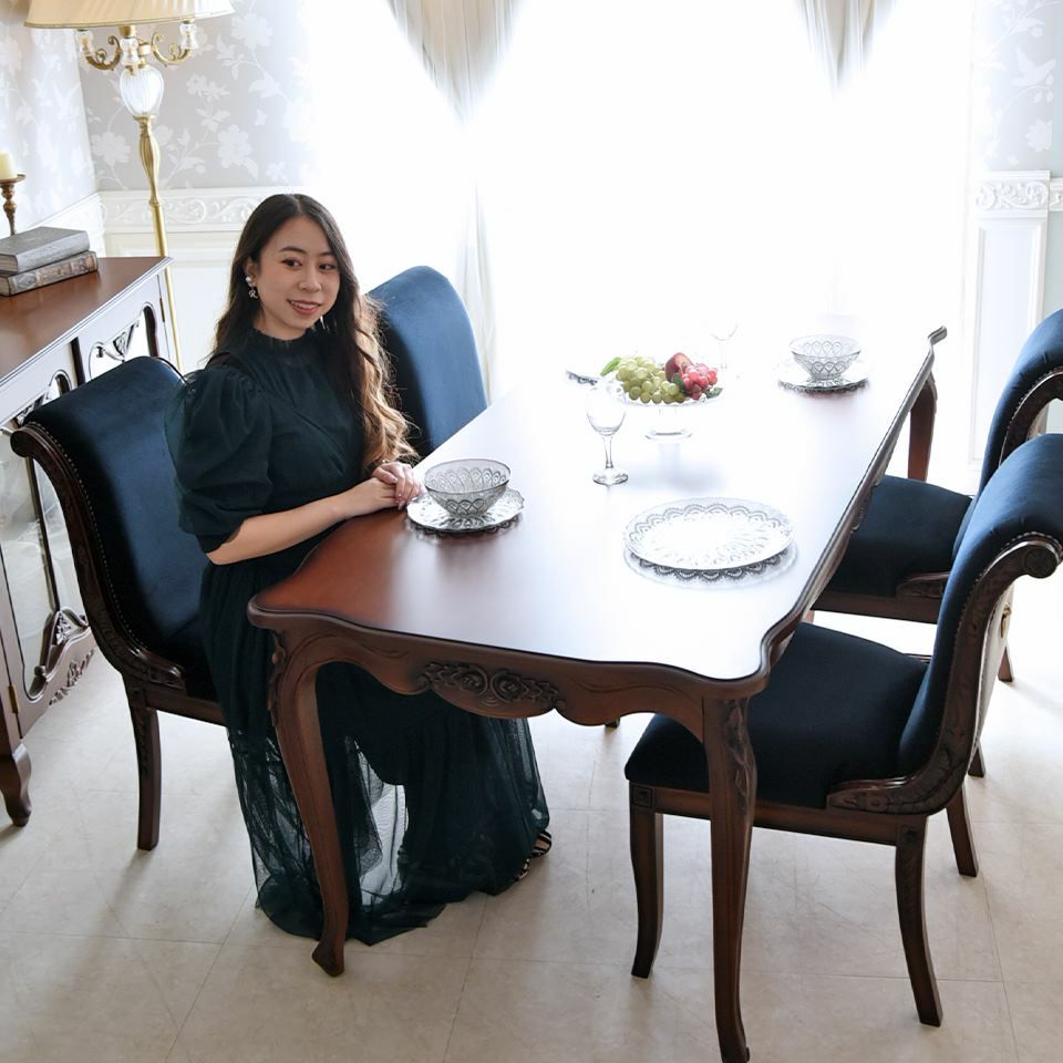 アンリヴェルデ ダイニングセット5P 4人掛け ブラウン ハンドルチェア 幅175cm 画像13