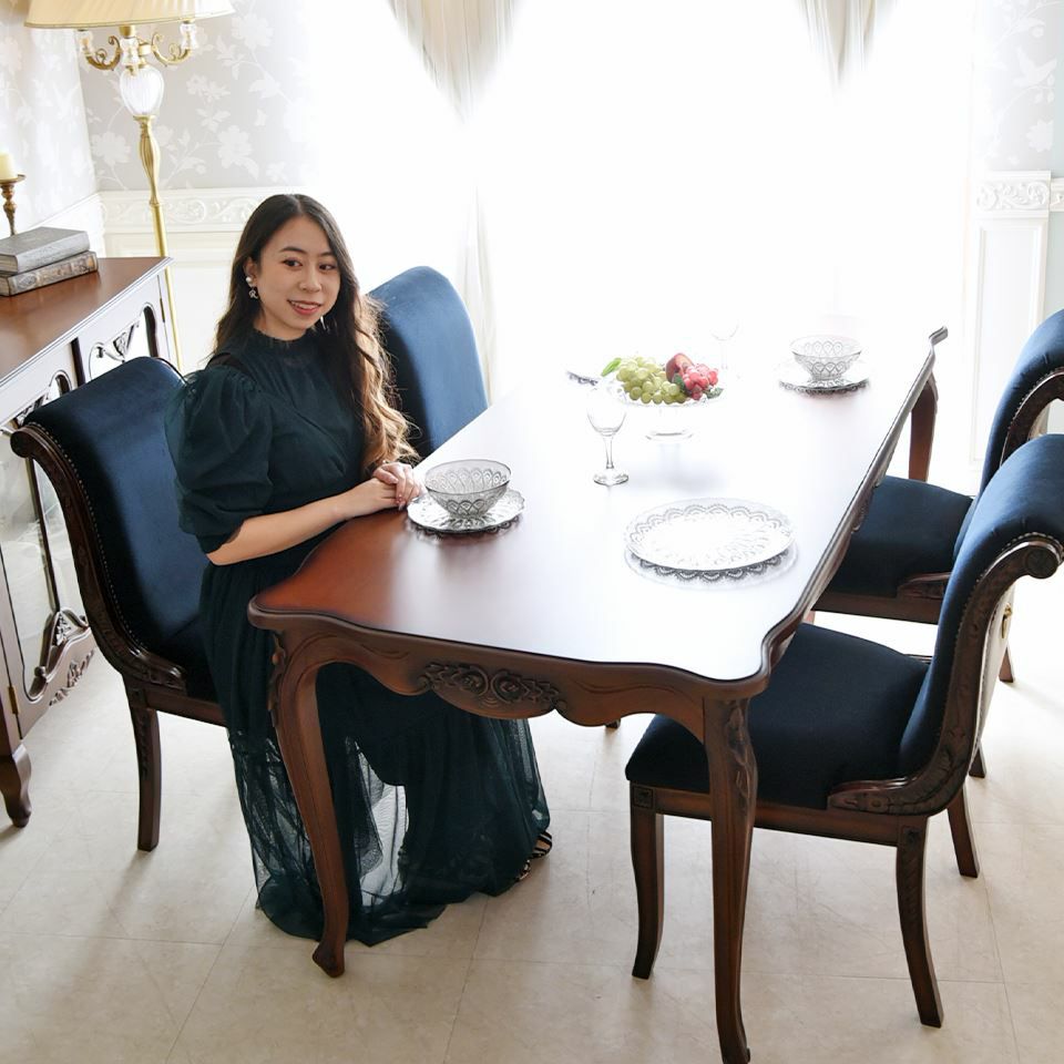 アンリヴェルデ ダイニングセット7P 6人掛け ブラウン ハンドルチェア 幅175cm 画像13