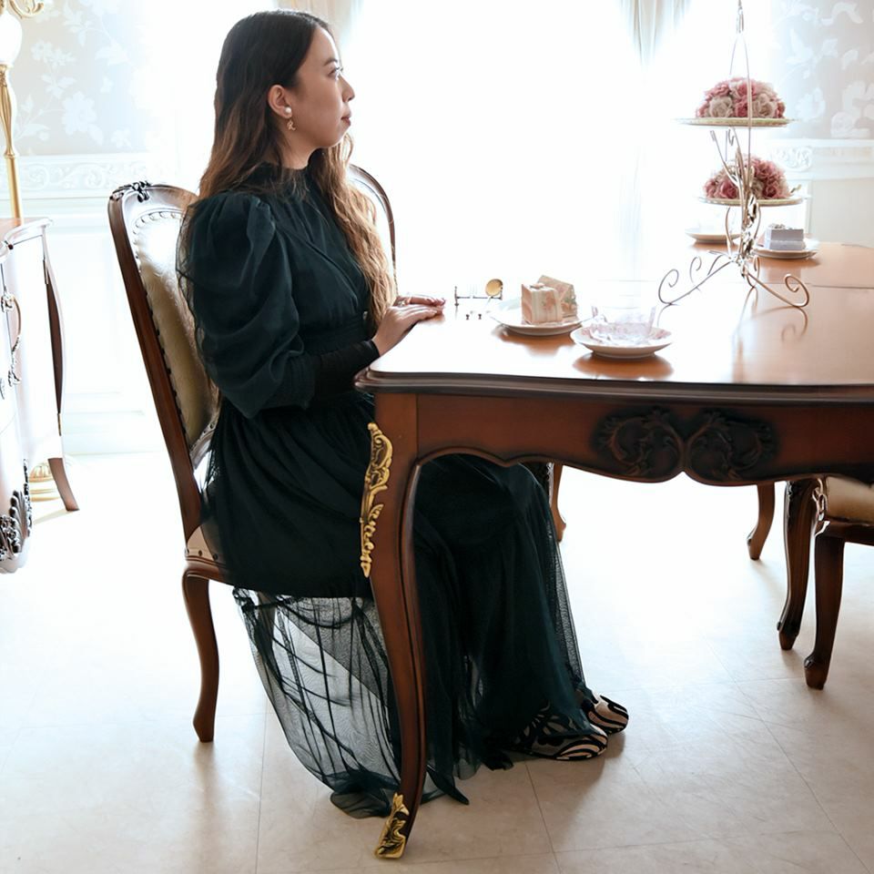 アンリヴェルデ ヴェネチアン 伸長式ダイニングセット5P 4人掛け アイボリー 幅150→180cm 画像13