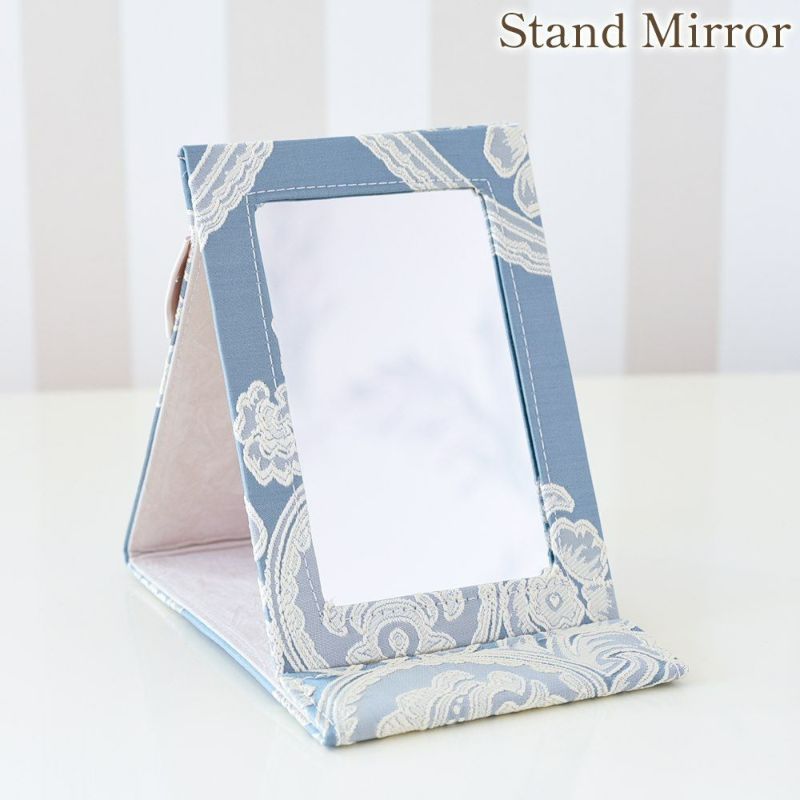 アクアフラワー オペラブルー 卓上 スタンドミラー 幅14.5cm 画像サムネイル