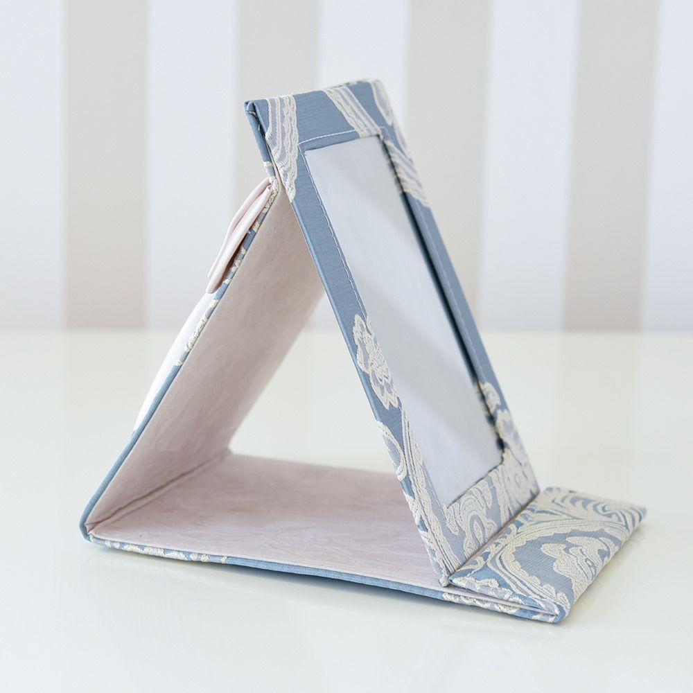 アクアフラワー オペラブルー 卓上 スタンドミラー 幅14.5cm 画像3