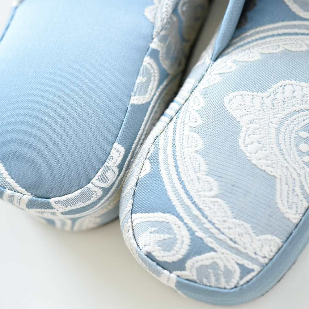 アクアフラワー オペラブルー スリッパ(4cmヒール) 画像6