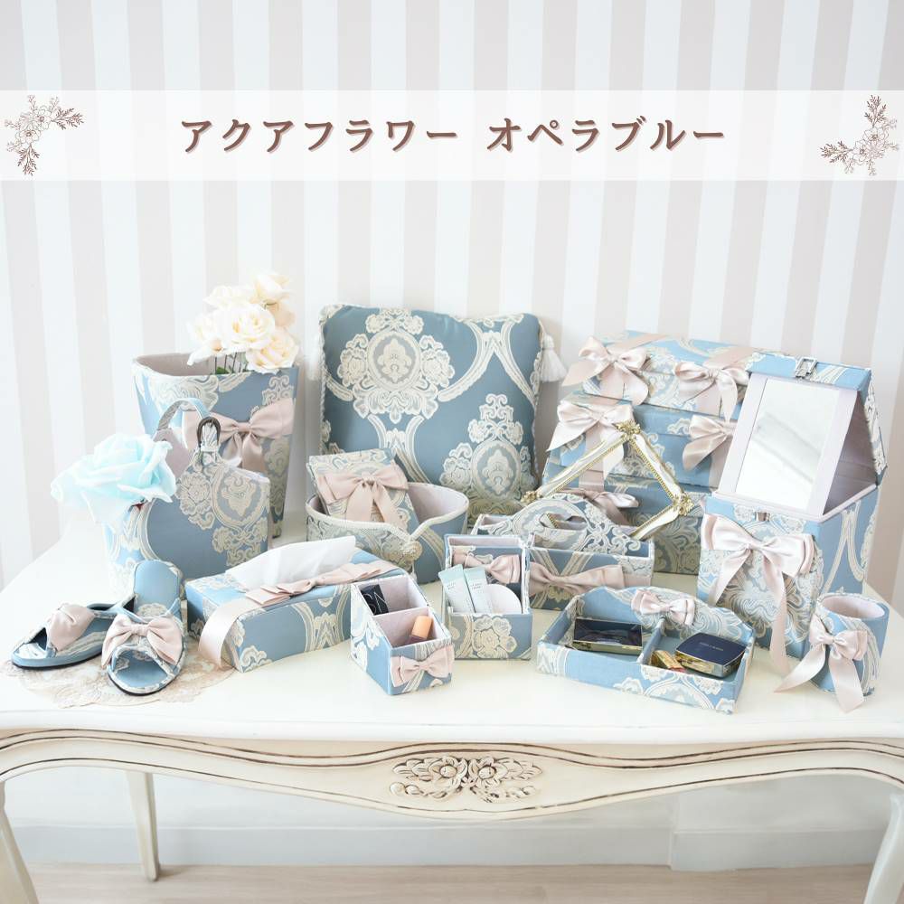 アクアフラワー オペラブルー スリッパ(4cmヒール) 画像10