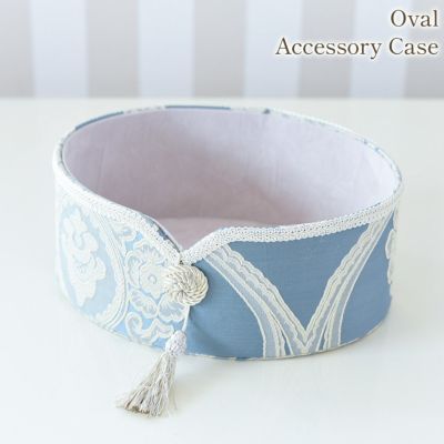 ＼9%OFF／ アクアフラワー オペラブルー オーバル小物入れ
