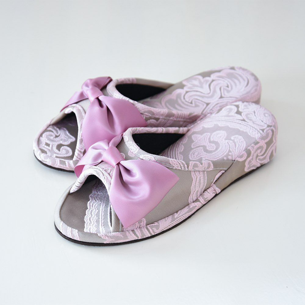 アクアフラワー オペラピンク スリッパ(4cmヒール) 画像2