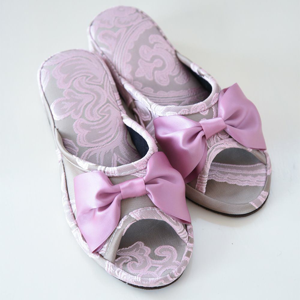 アクアフラワー オペラピンク スリッパ(4cmヒール) 画像3