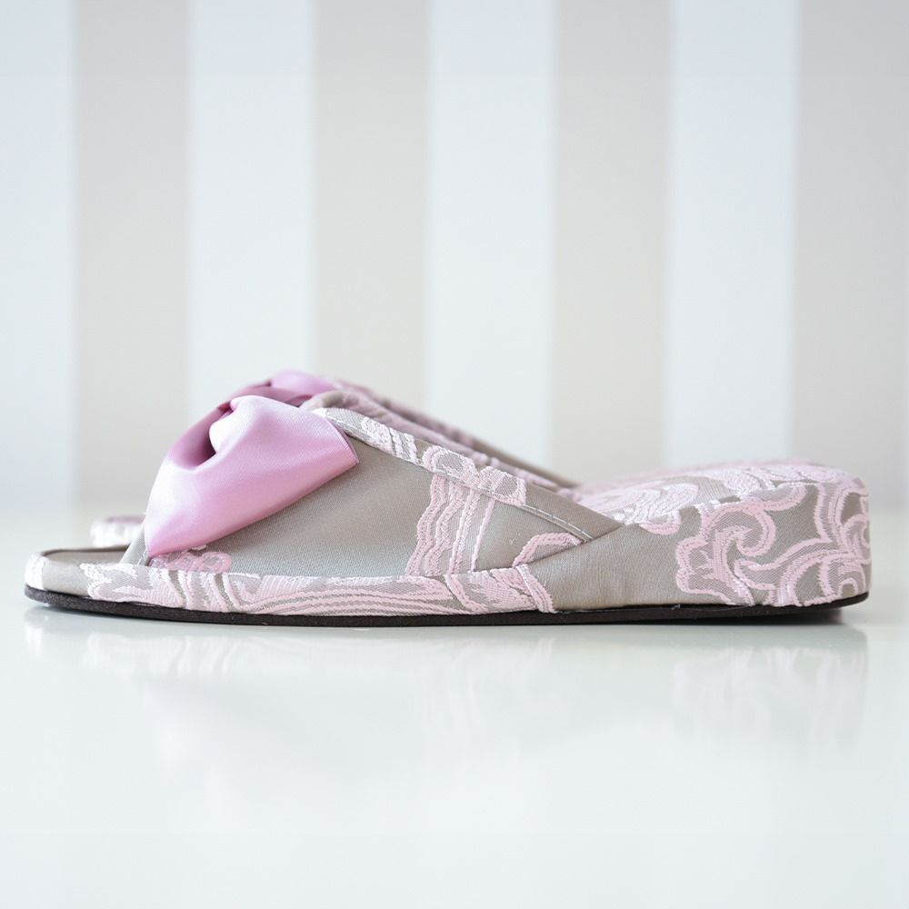 アクアフラワー オペラピンク スリッパ(4cmヒール) 画像6