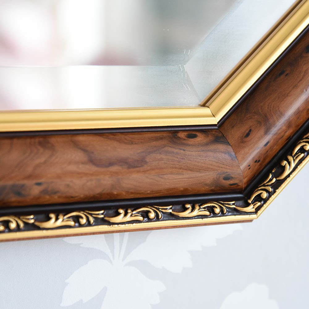 イタリア製 八角ミラー 風水 幅51.5cm 画像5