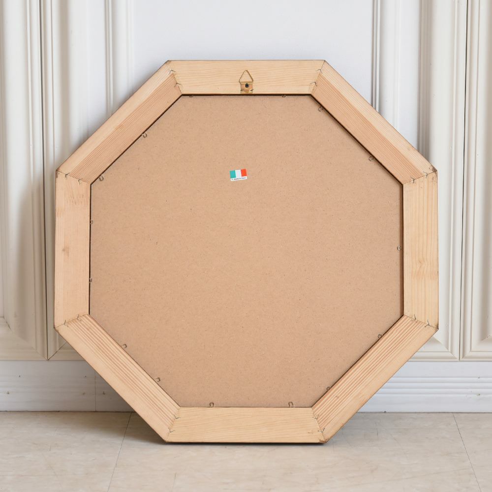 イタリア製 八角ミラー 風水 幅51.5cm 画像6