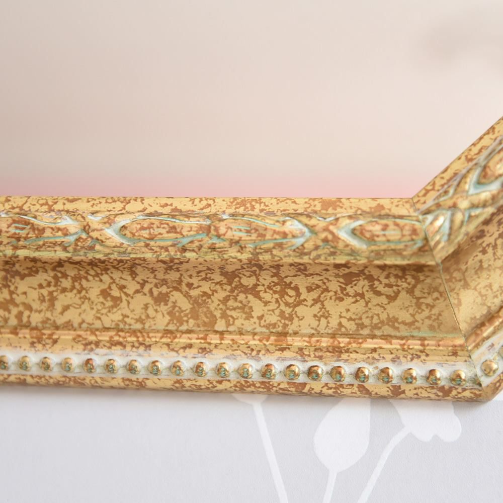 イタリア製 八角ミラー ゴールド 幅46cm 画像4