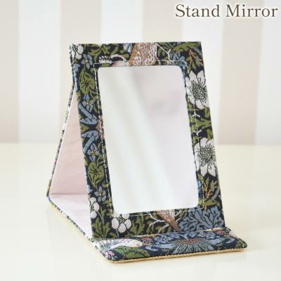 ＼10%OFF／ アクアフラワー バード＆ストロベリー 卓上 スタンドミラー 幅14.5cm