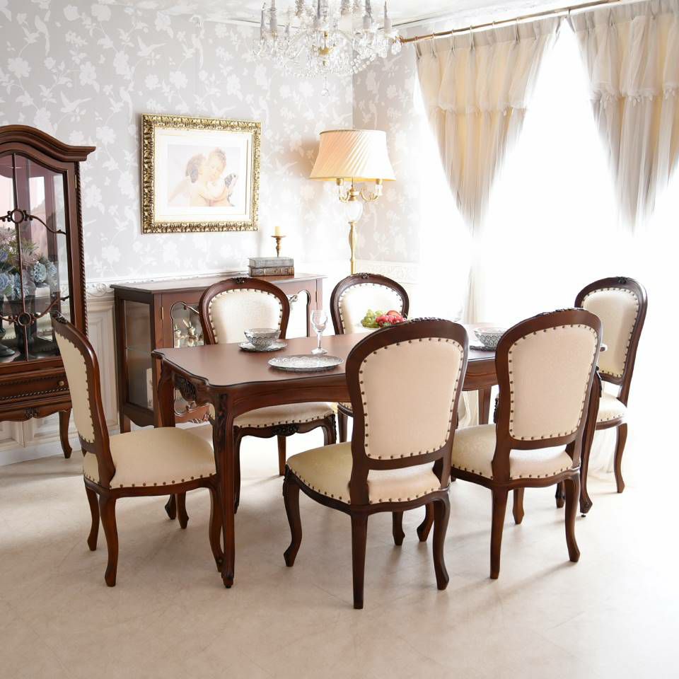 アンリヴェルデ ダイニングセット7P 6人掛け ブラウン アイボリー 幅175cm 画像14