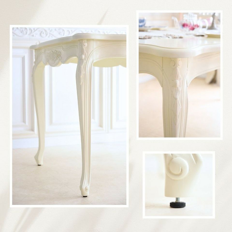 アンリヴェルデ ダイニングテーブル アイボリー 幅175cm 画像10