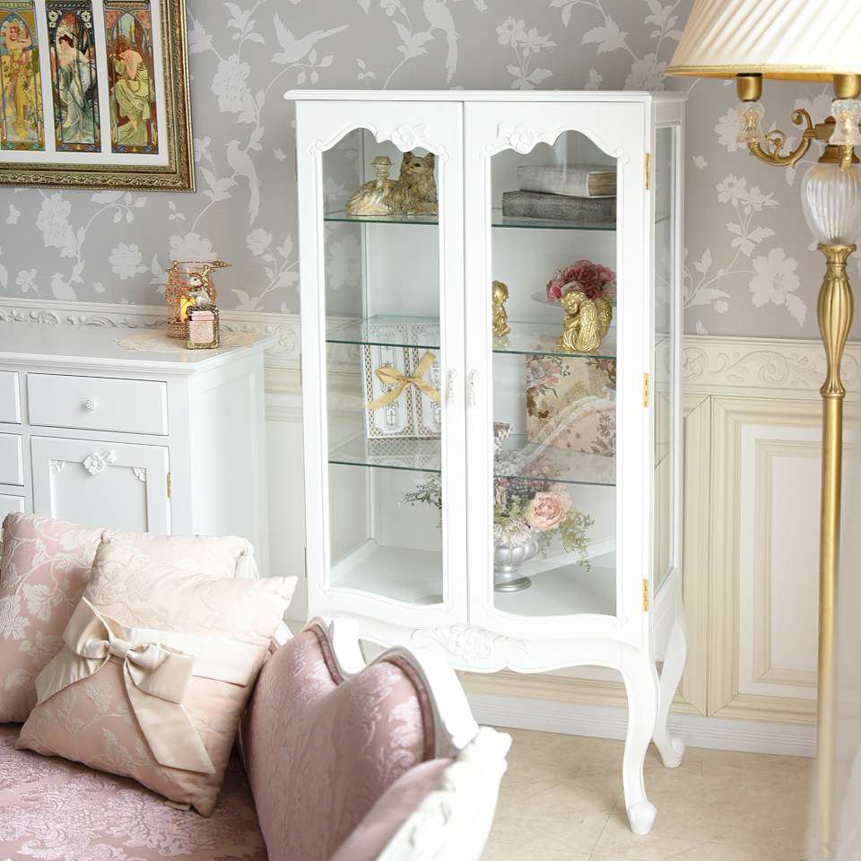 フィレンツェ キャビネット ホワイト 幅73cm 画像1