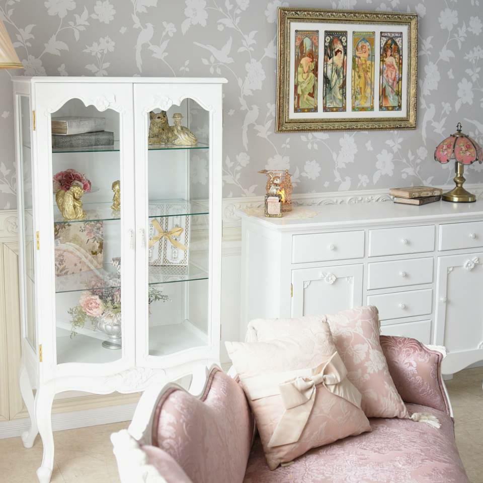 フィレンツェ キャビネット ホワイト 幅73cm 画像3