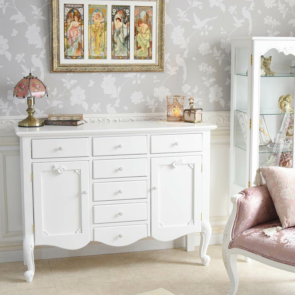 フィレンツェ サイドボード ホワイト 幅120cm 画像1