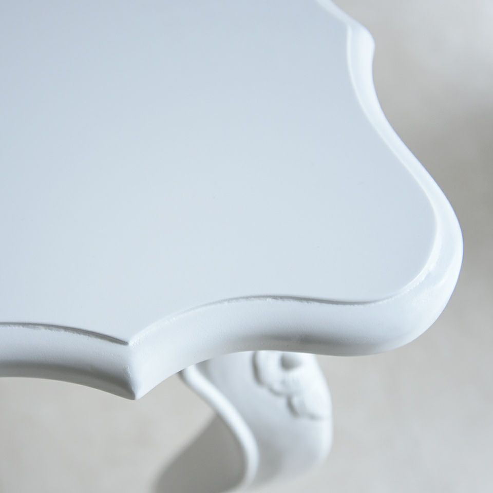 英国調 クイーンアン様式 ダイニングテーブル ホワイト 幅170cm 画像8