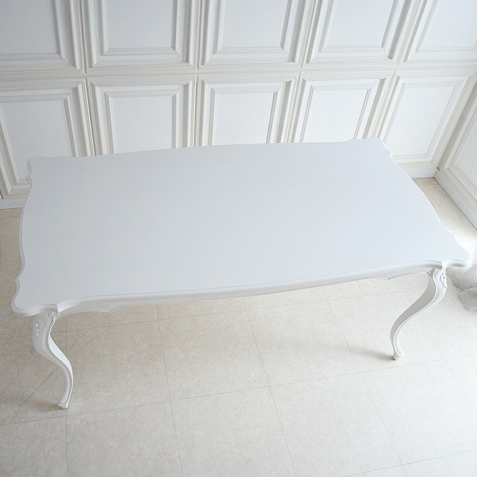 英国調 クイーンアン様式 ダイニングテーブル ホワイト 幅170cm 画像10