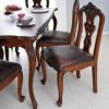 英国調 クイーンアン様式 ダイニングチェア ブラウン 幅55cm 画像2