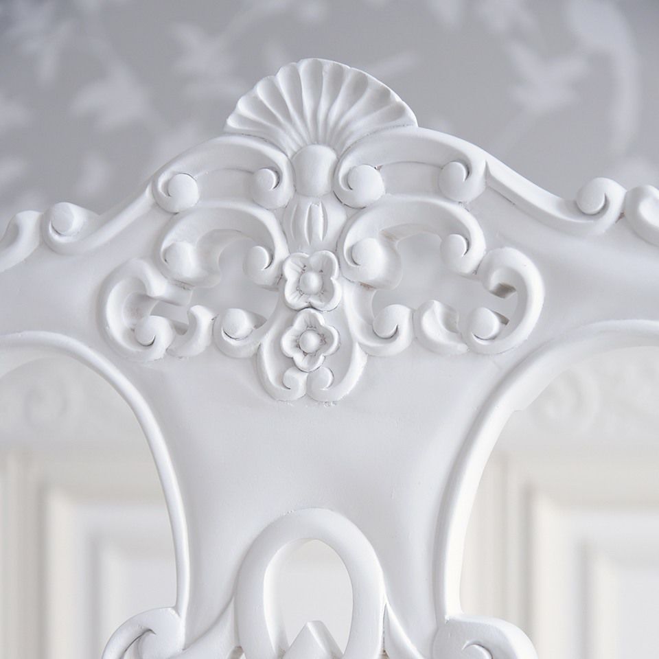 英国調 クイーンアン ダイニングチェア ホワイト 猫脚 画像8