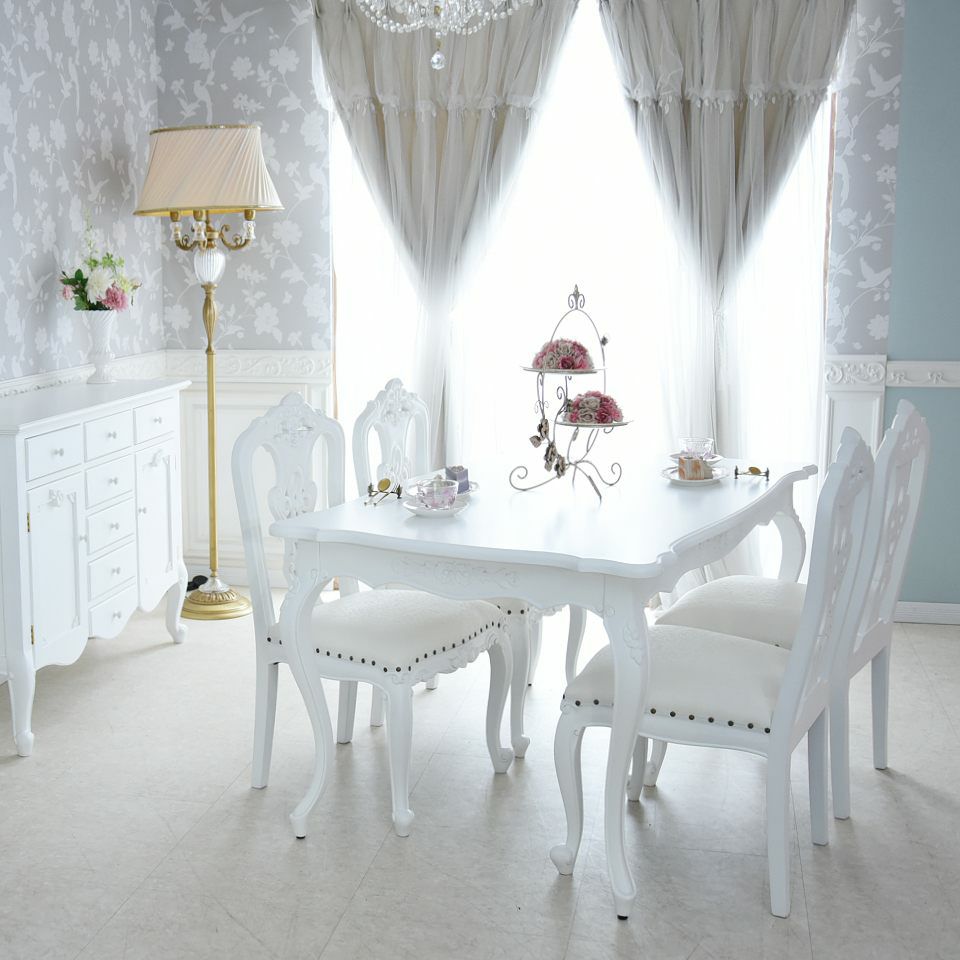 英国調 クイーンアン ダイニングチェア ホワイト 猫脚 画像11