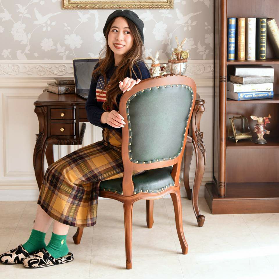 アンリヴェルデ ダイニングチェア グリーン 幅52cm 画像4