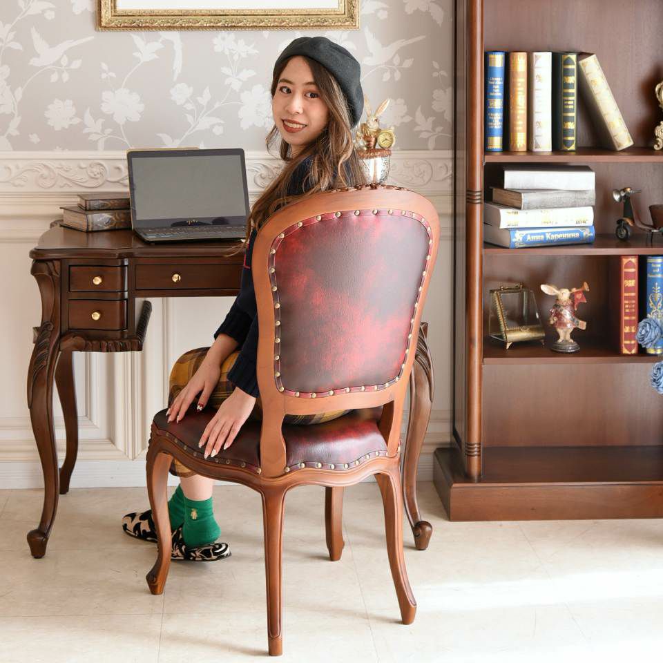 アンリヴェルデ ダイニングチェア ワイン 幅52cm 画像12