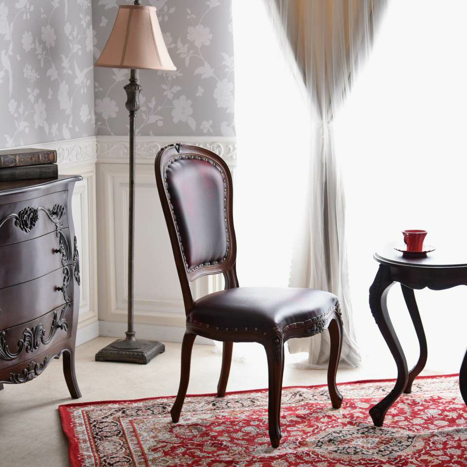 アンリヴェルデ ダイニングチェア ワイン 幅52cm 画像14