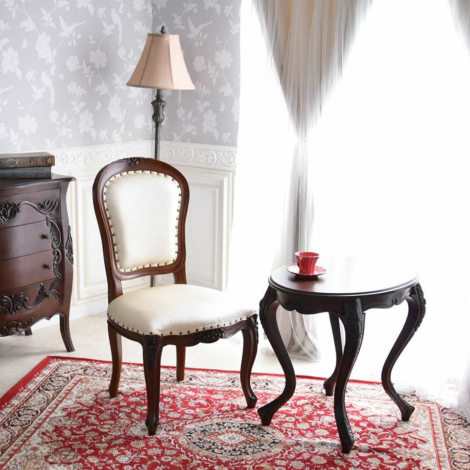 アンリヴェルデ ダイニングチェア ブラウン アイボリー 幅52cm 画像4