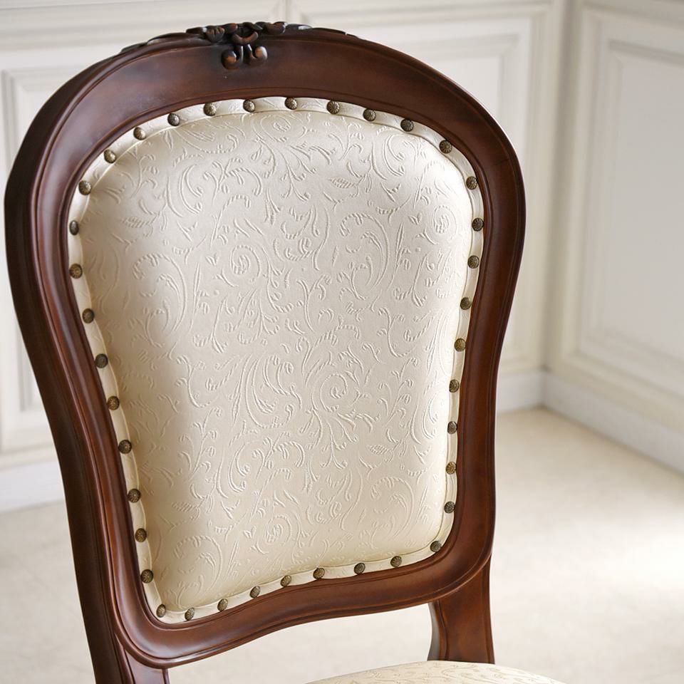 アンリヴェルデ ダイニングチェア ブラウン アイボリー 幅52cm 画像6