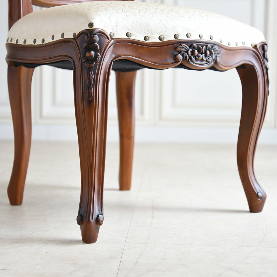 アンリヴェルデ ダイニングチェア ブラウン アイボリー 幅52cm 画像7