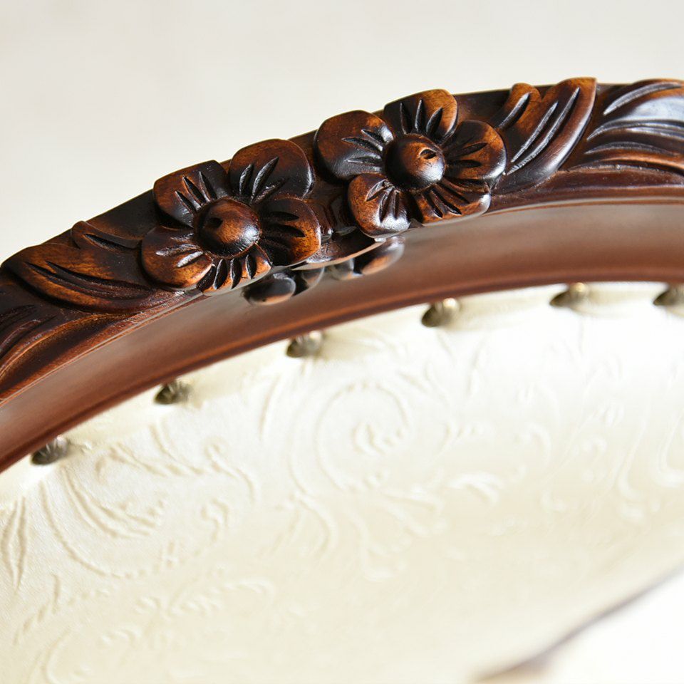 アンリヴェルデ ダイニングチェア ブラウン アイボリー 幅52cm 画像8