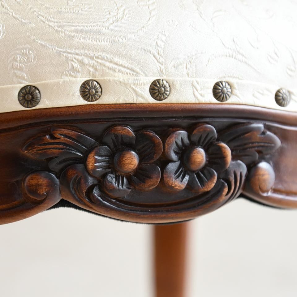 アンリヴェルデ ダイニングチェア ブラウン アイボリー 幅52cm 画像9