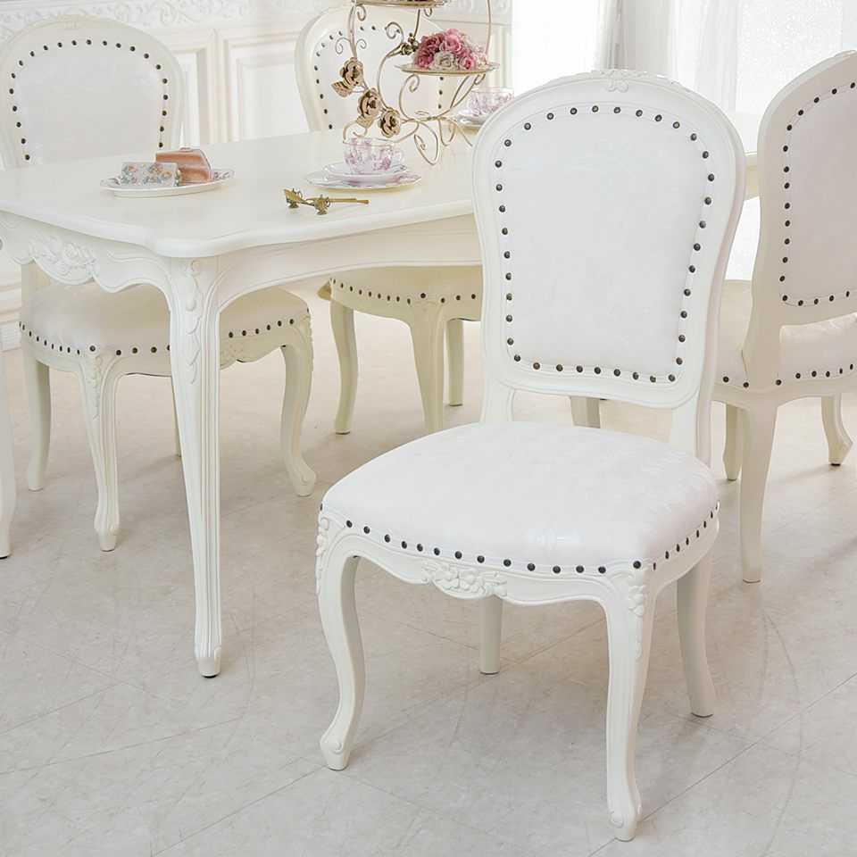 アンリヴェルデ ダイニングチェア アイボリー 幅52cm 画像1