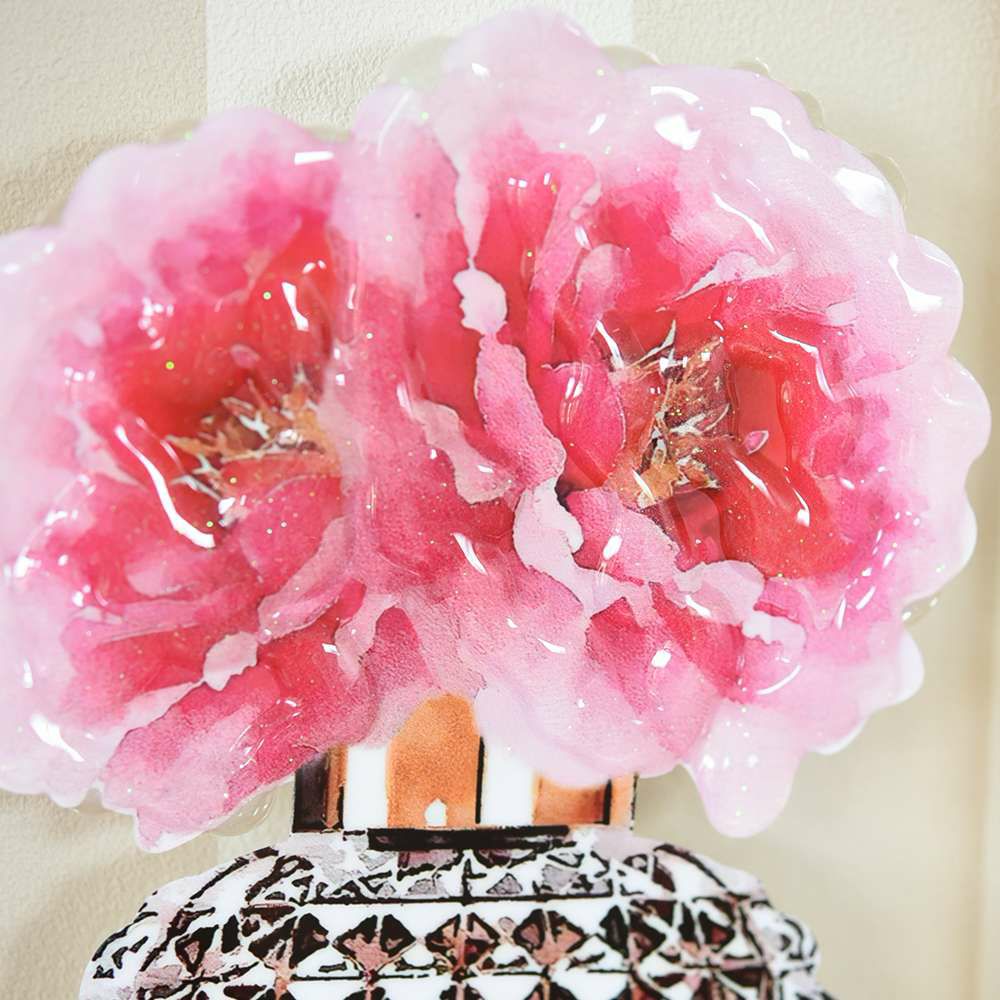 ３Dアート 「ミッドナイト ブロッサム」 20×30cm 画像4