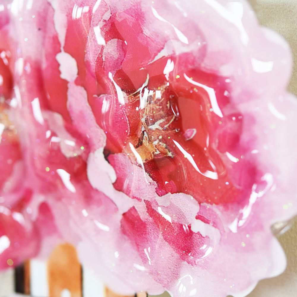 ３Dアート 「ミッドナイト ブロッサム」 20×30cm 画像5