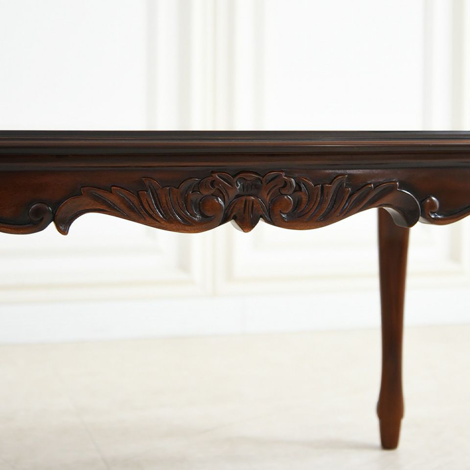 アンティーク調 センターテーブル 幅105cm マホガニー材 クラシック家具 画像8