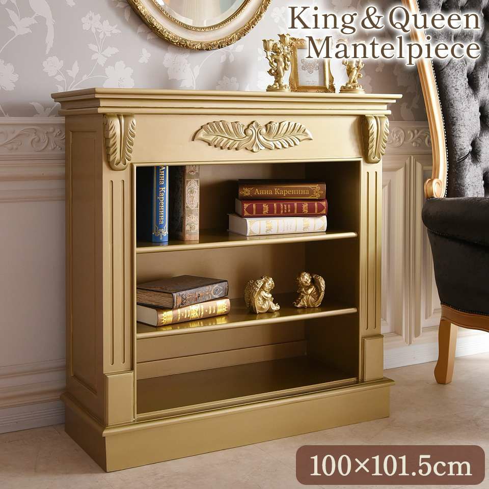 King＆Queen ロココ ゴールド 王宮のマントルピース 幅100cm 画像サムネイル