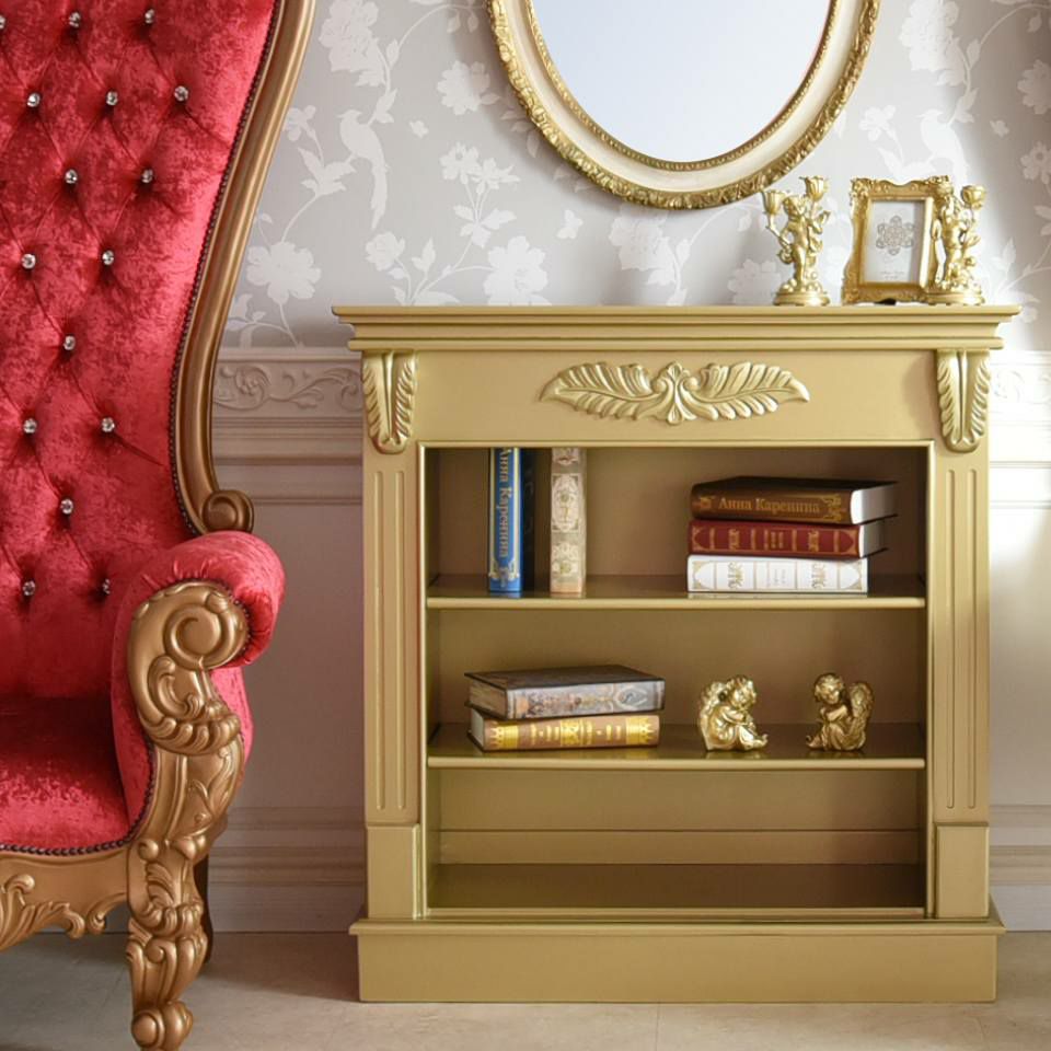 King＆Queen ロココ ゴールド 王宮のマントルピース 幅100cm 画像2