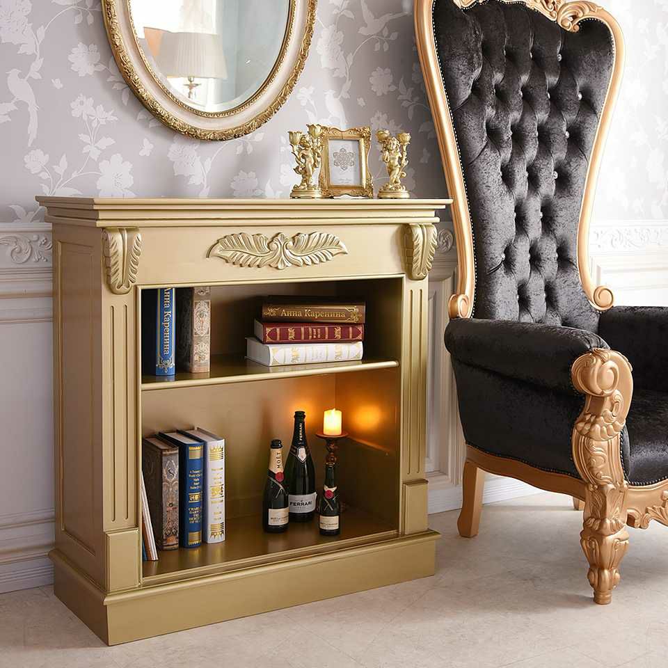 King＆Queen ロココ ゴールド 王宮のマントルピース 幅100cm 画像14