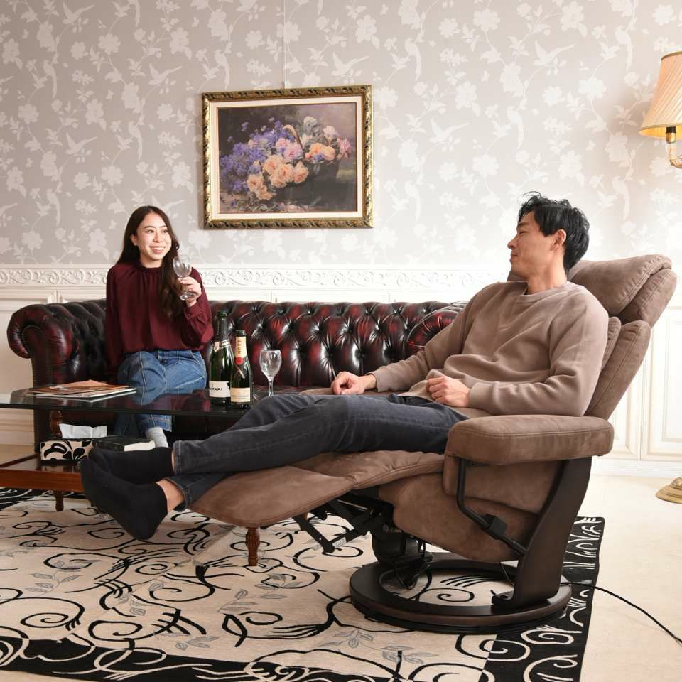 ホワイトチャペル パーソナルチェア 電動 ブラウン 画像12