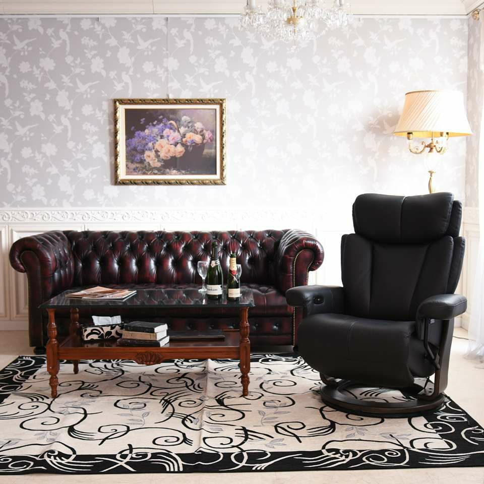 ホワイトチャペル パーソナルチェア 電動 本革ブラック 画像2