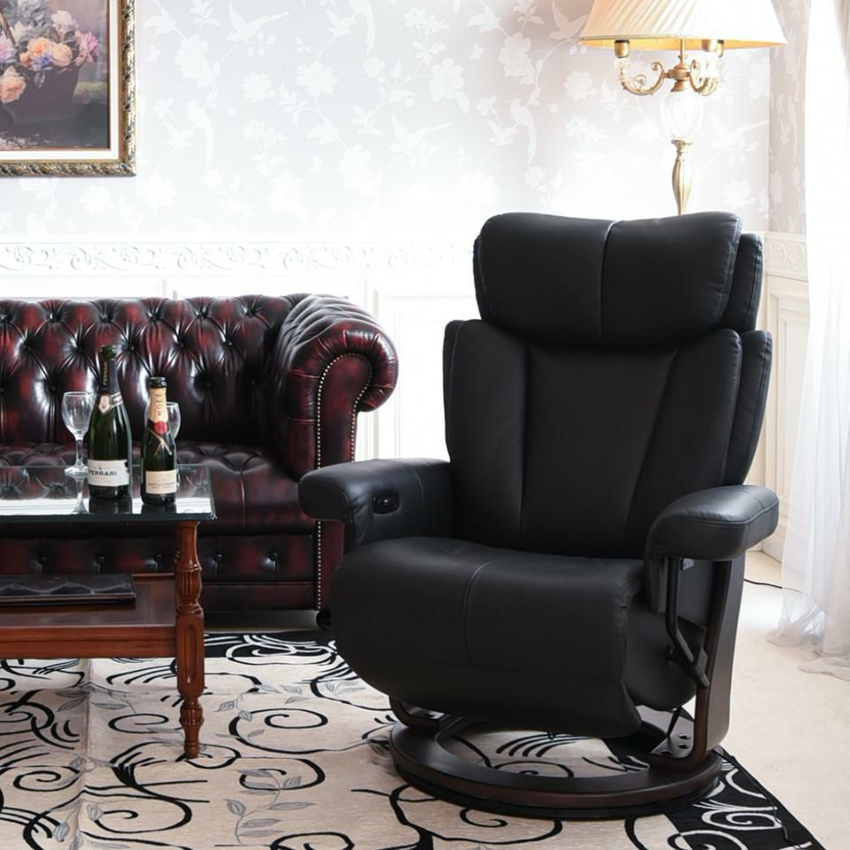 ホワイトチャペル パーソナルチェア 電動 本革ブラック 画像14