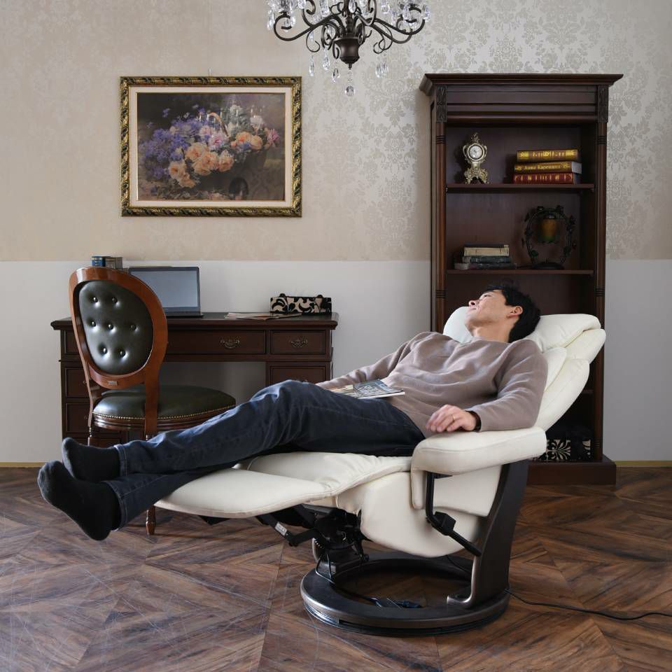 ホワイトチャペル パーソナルチェア 電動 本革ホワイト 画像12