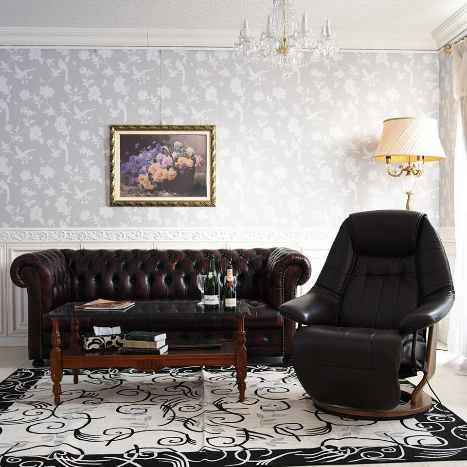 キンデルダイク パーソナルチェア 電動 本革ダークブラウン 画像2