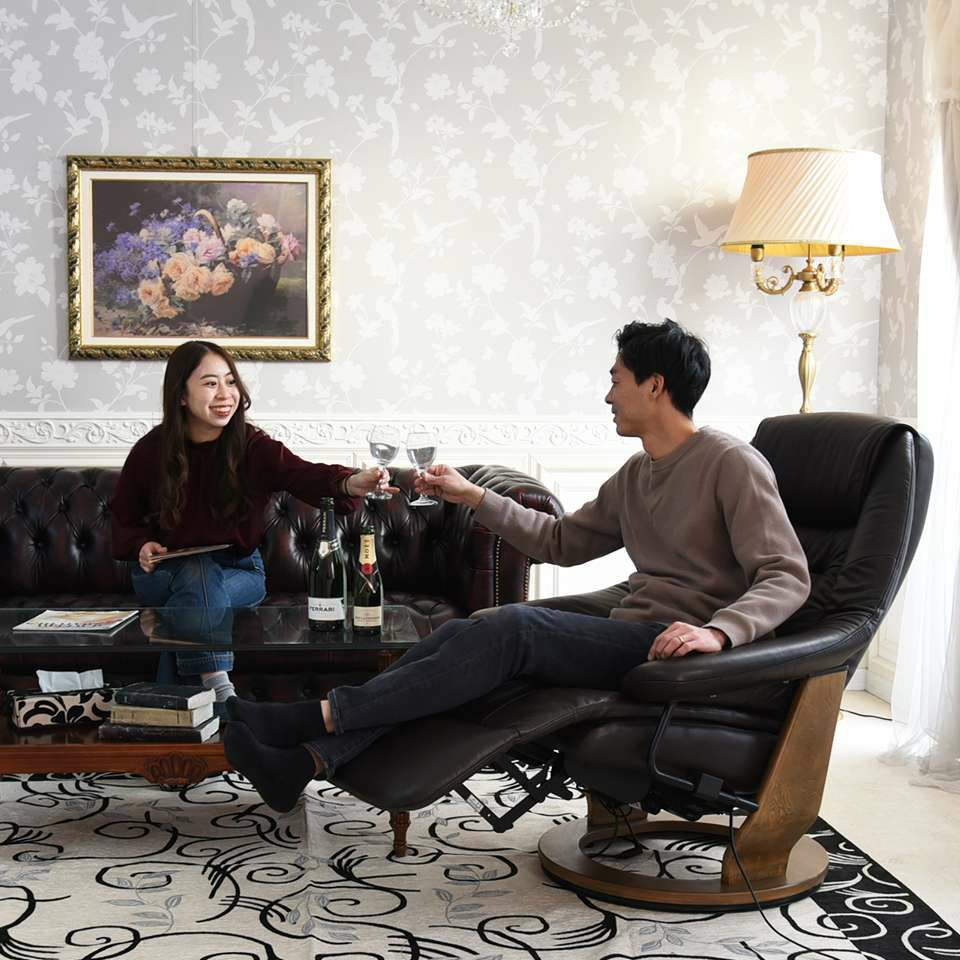 キンデルダイク パーソナルチェア 電動 本革ダークブラウン 画像12