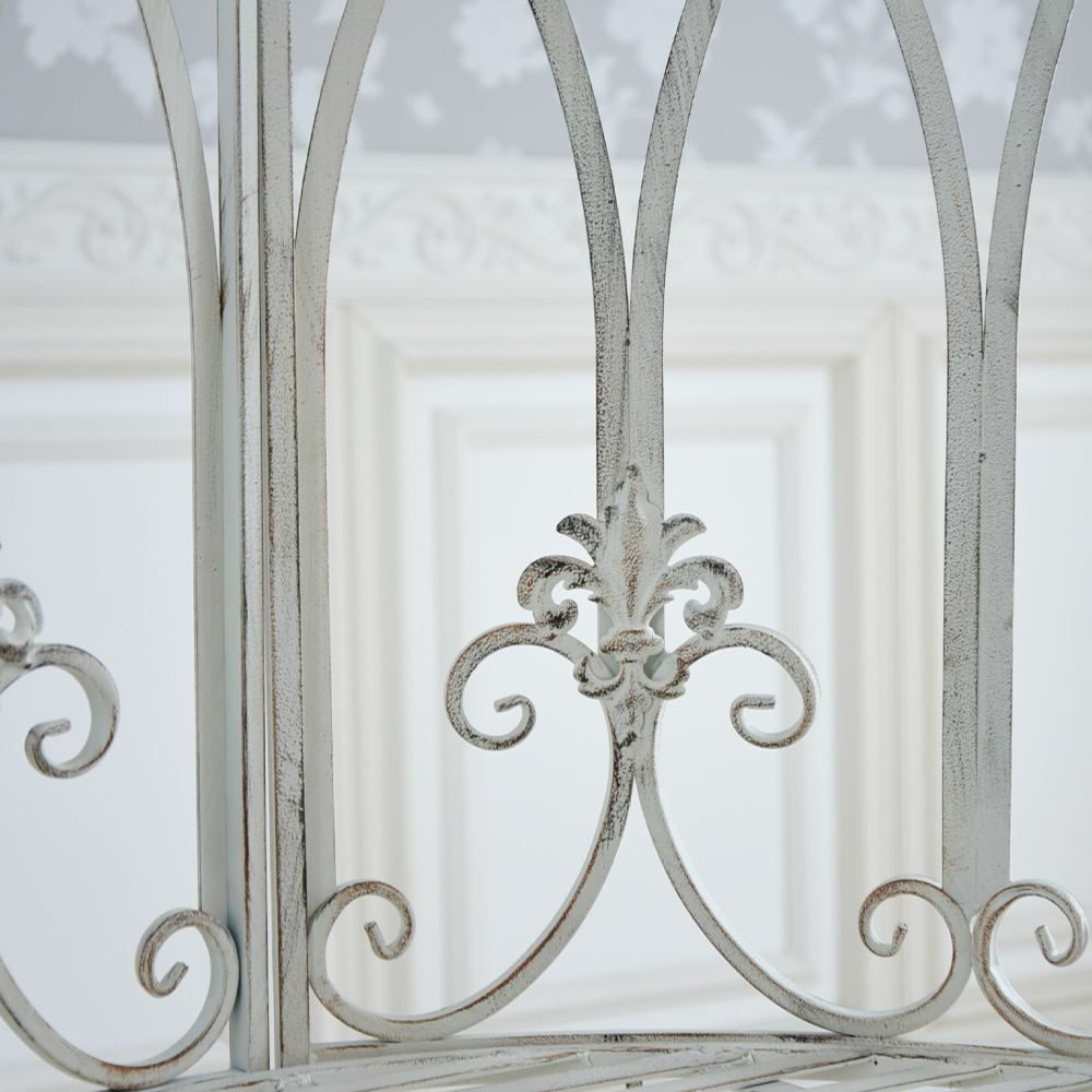 ガーデン ファンタジー ファニチャー アイアン ハーフムーンドームS ベンチ付 幅68cm 画像8