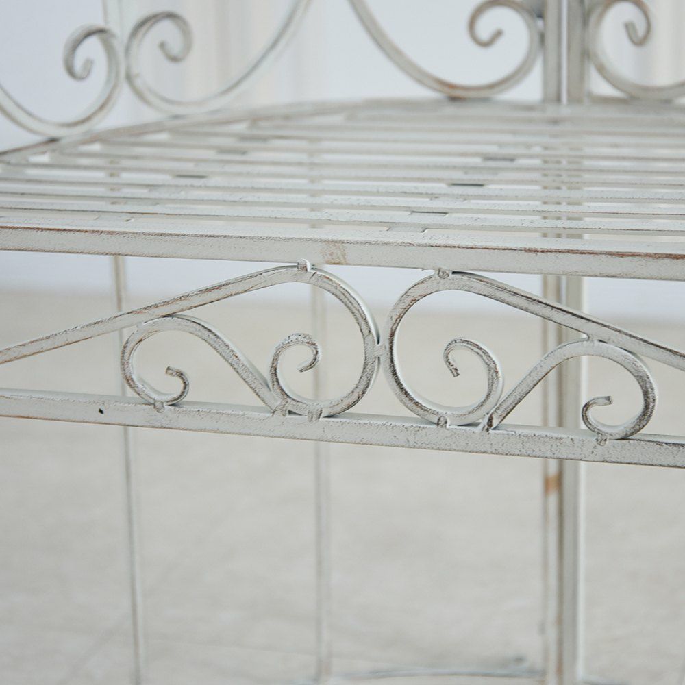 ガーデン ファンタジー ファニチャー アイアン ハーフムーンドームS ベンチ付 幅68cm 画像9