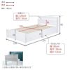 姫系 引出し付 セミダブルベッド ホワイト 幅124cm ボンネルコイル マットレス付 画像11